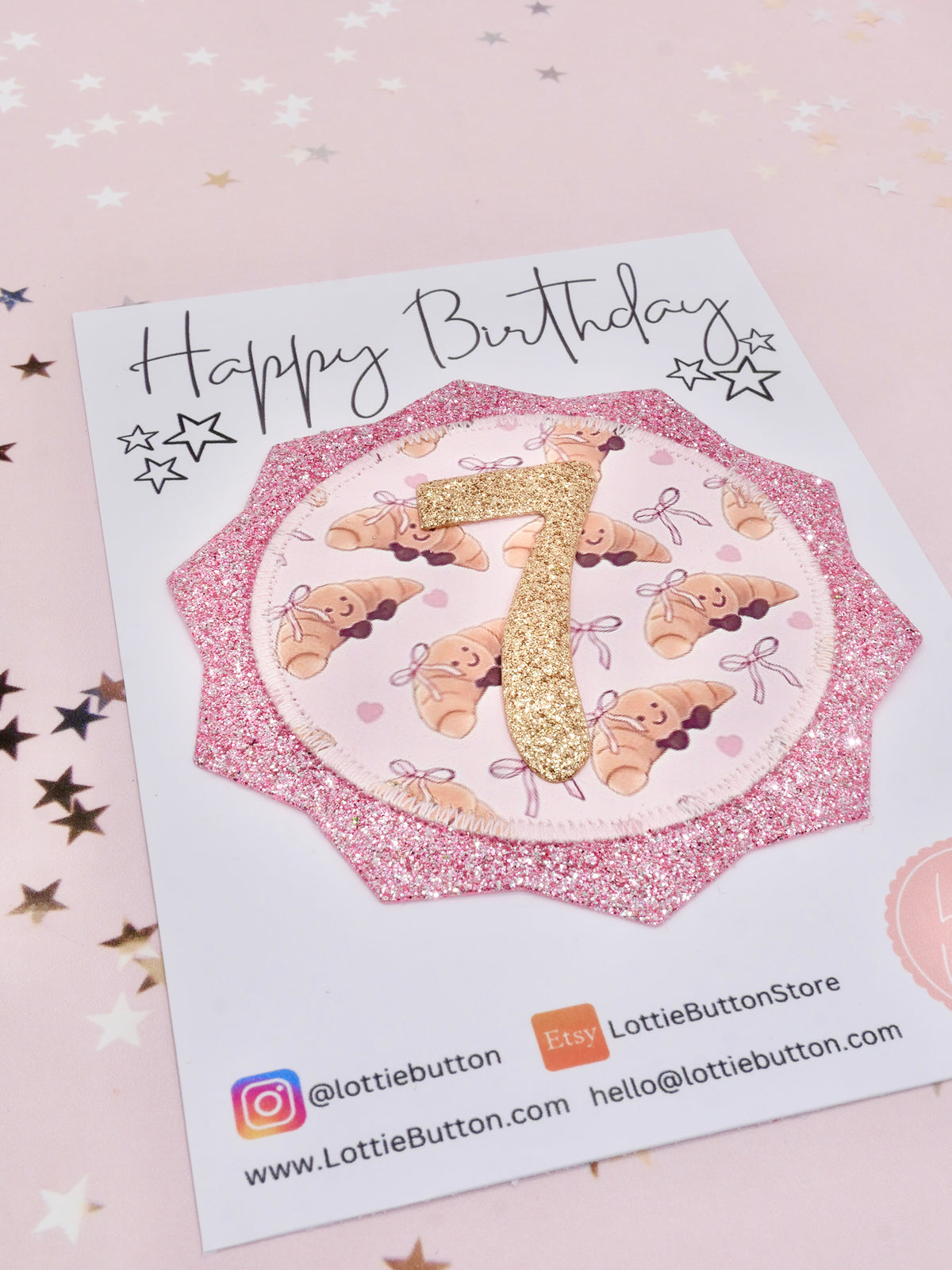 Jellycat Croissant Birthday Badge