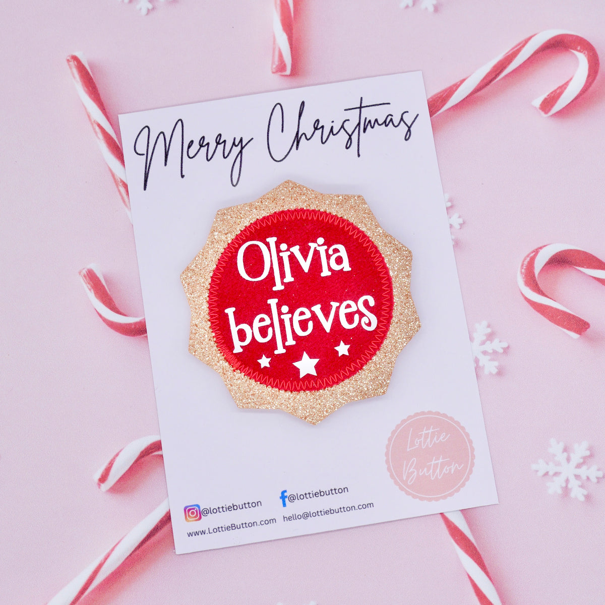 Christmas Believe badge