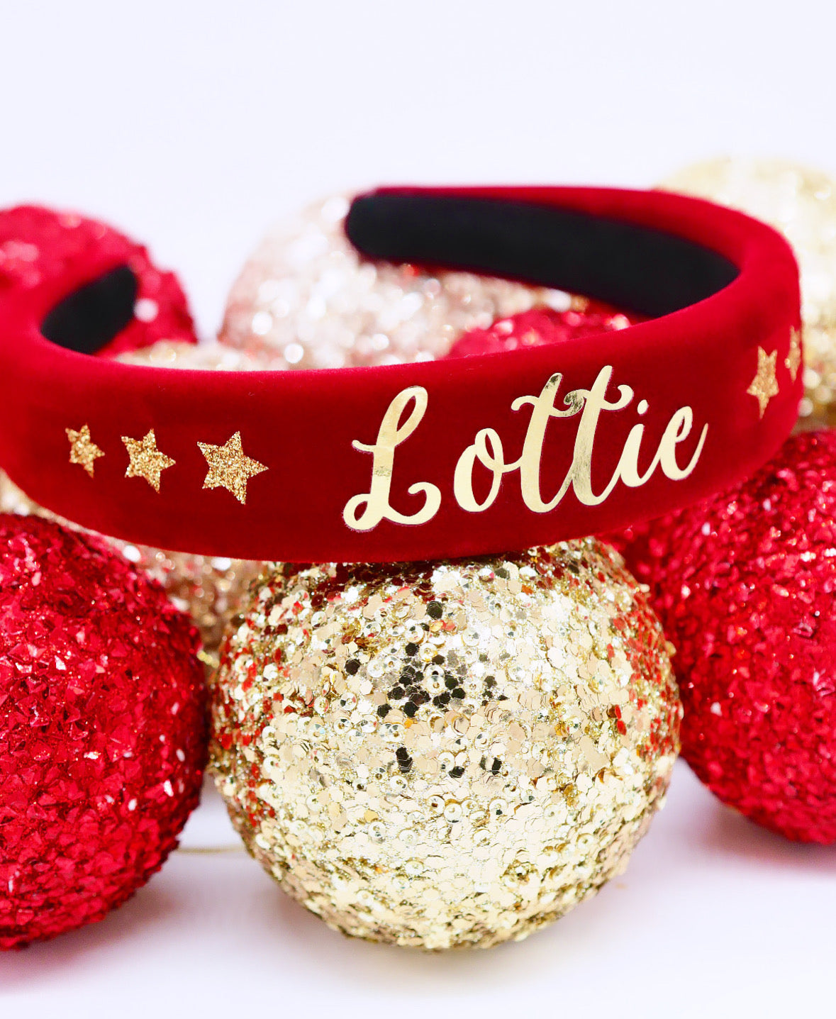 Red & Gold Personalised Headband