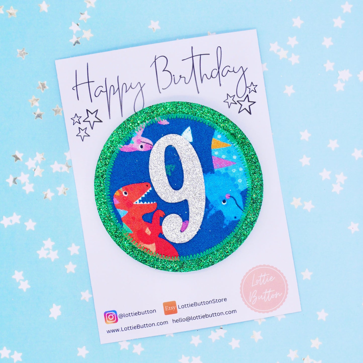 Dinosaur Birthday Badge