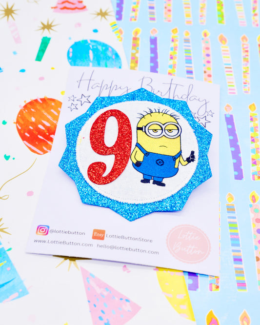 Minion Birthday Badge