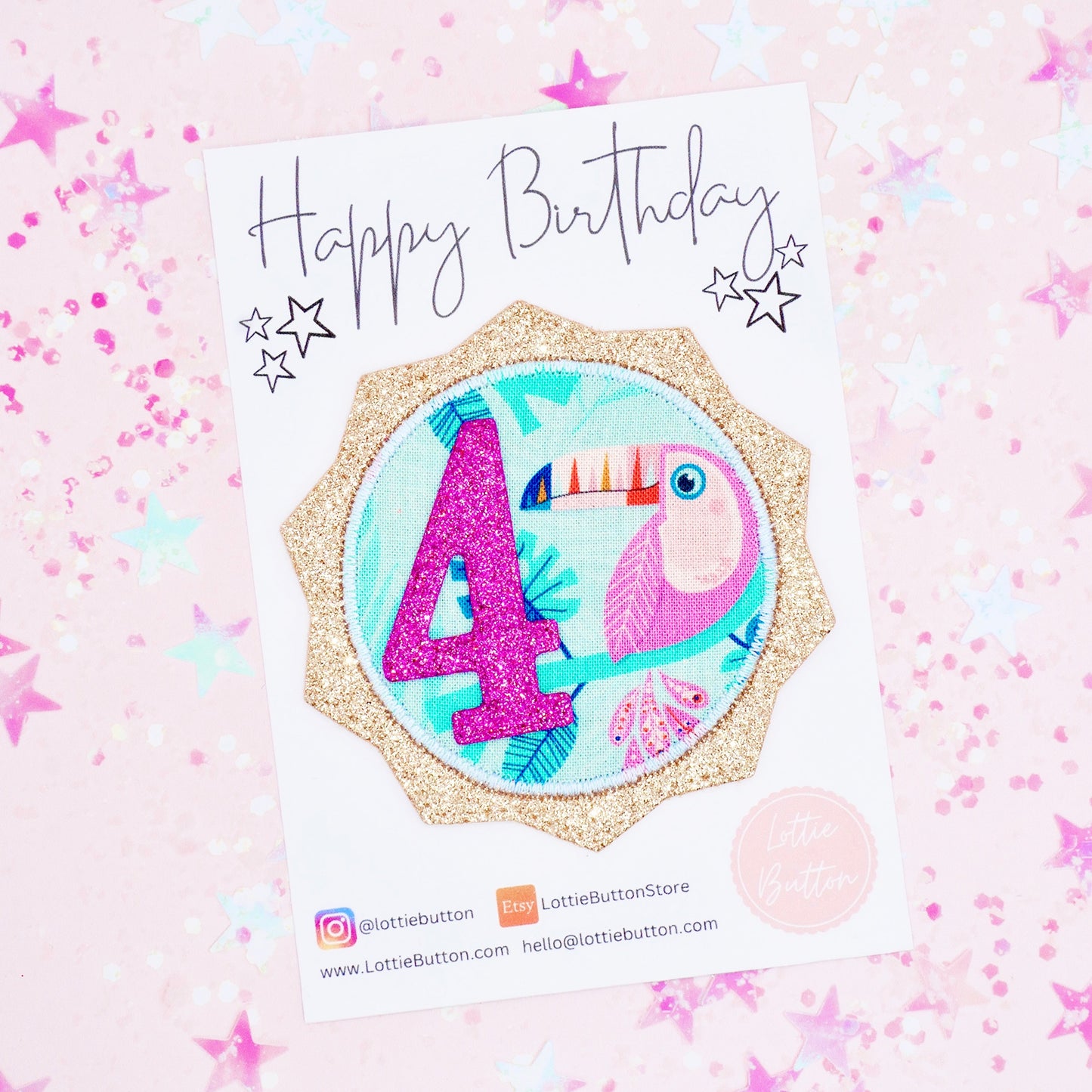 Toucan Birthday Badge