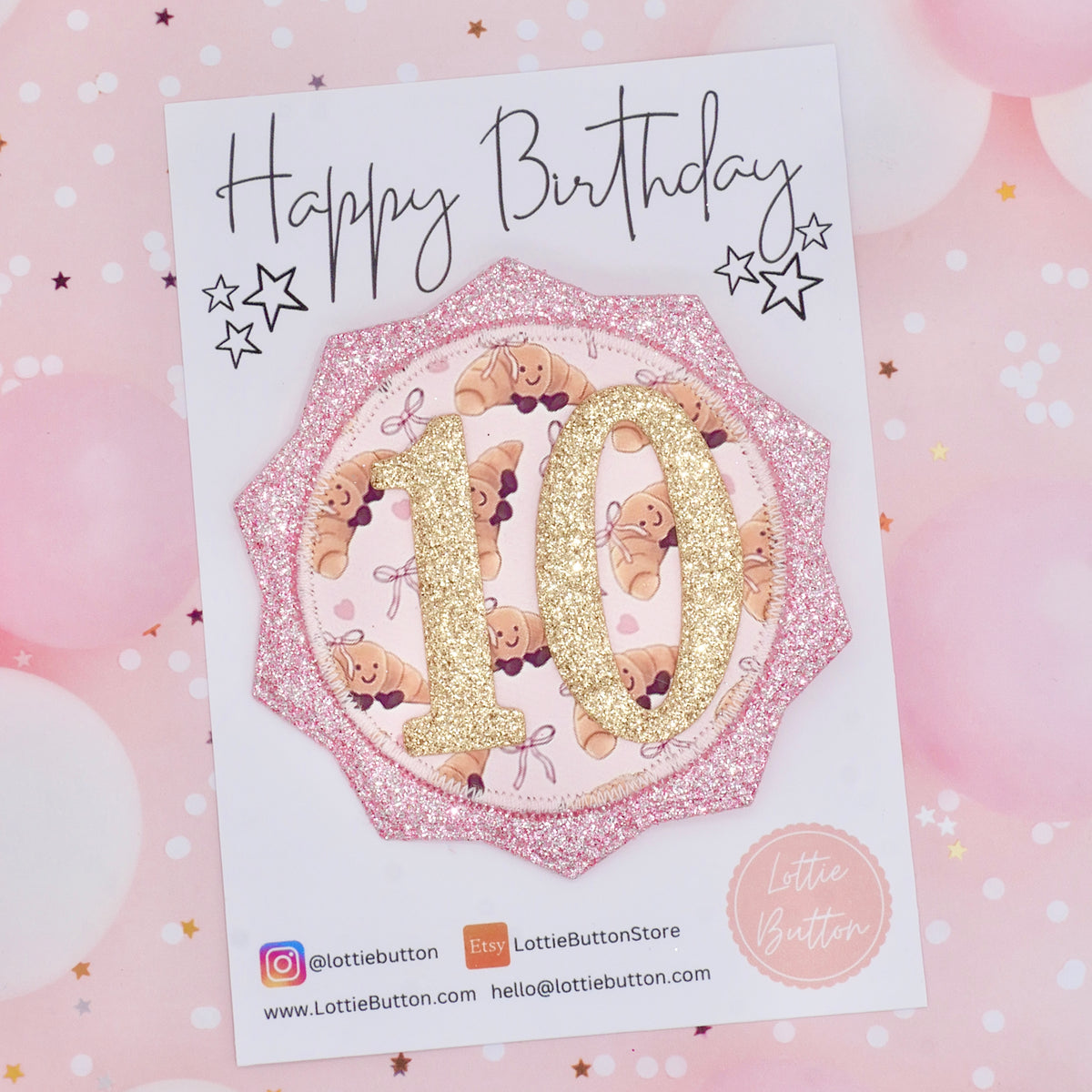Jellycat Croissant Birthday Badge