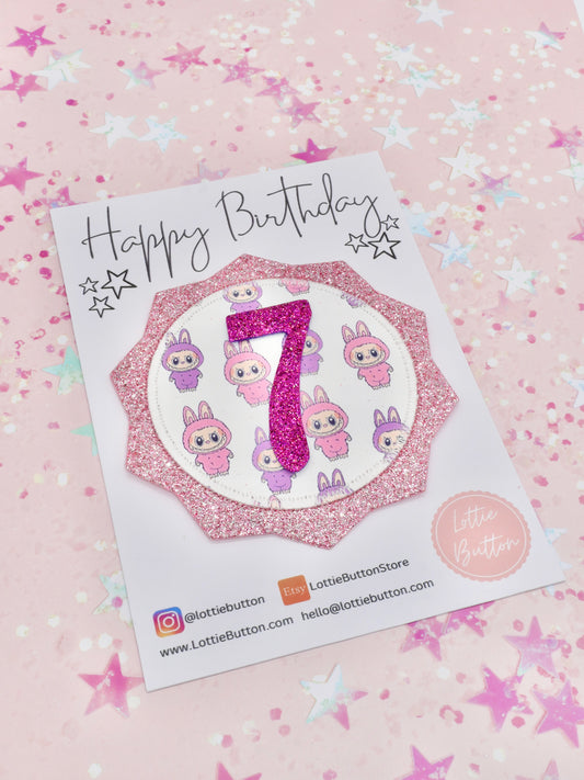 Labubu Birthday Badge