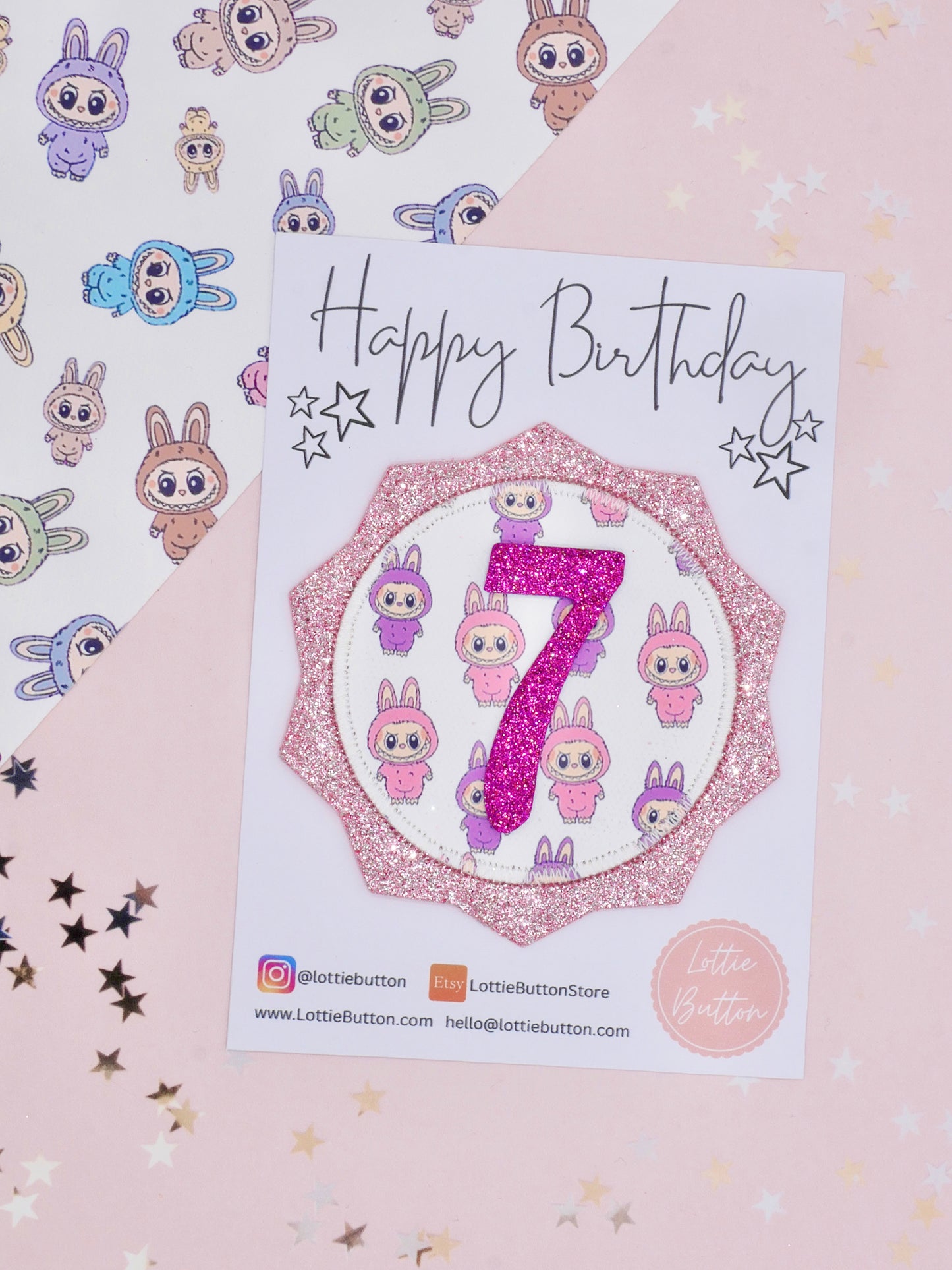 Labubu Birthday Badge