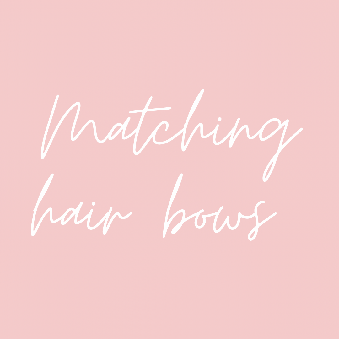 Matching Hair Bows