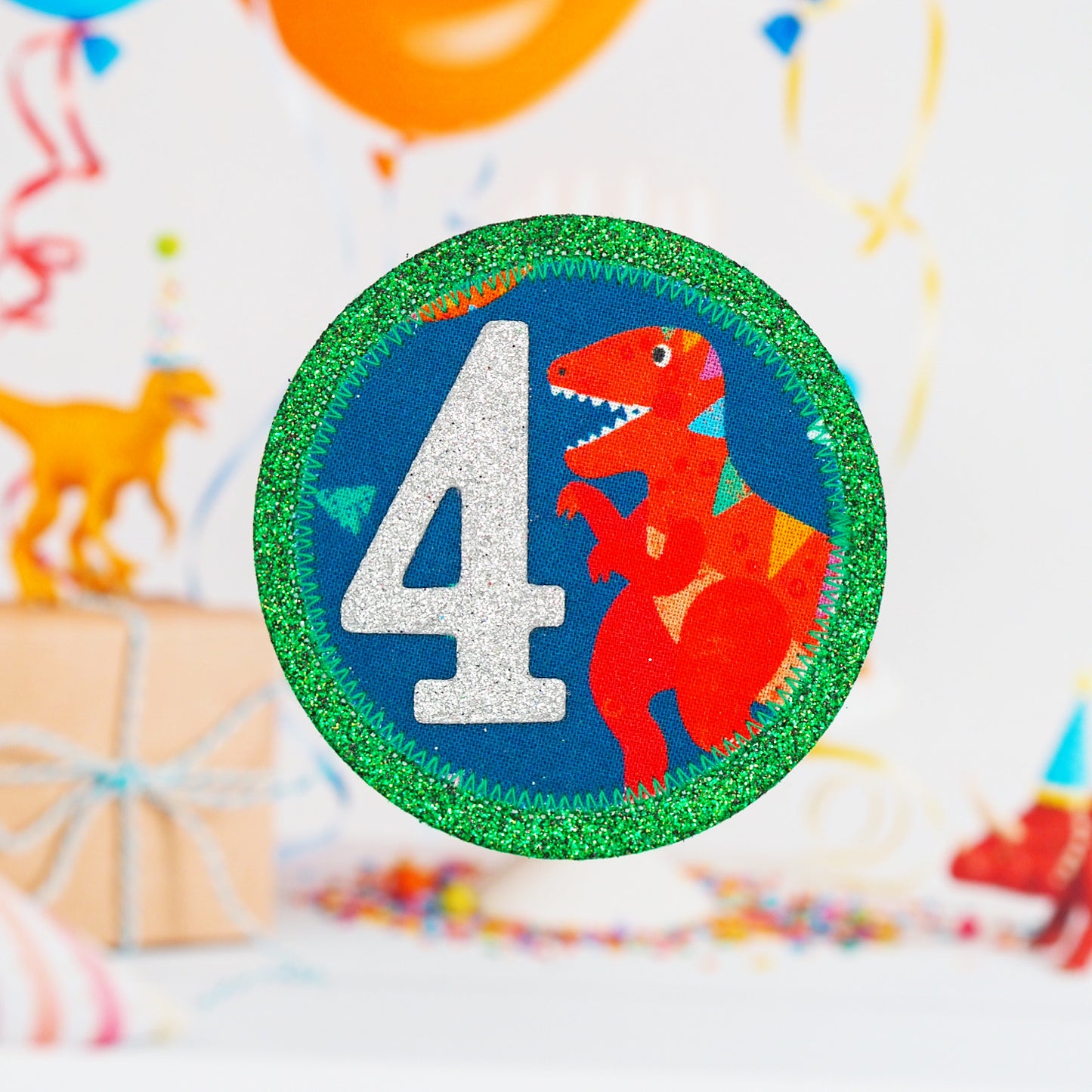 Dinosaur Birthday Badge