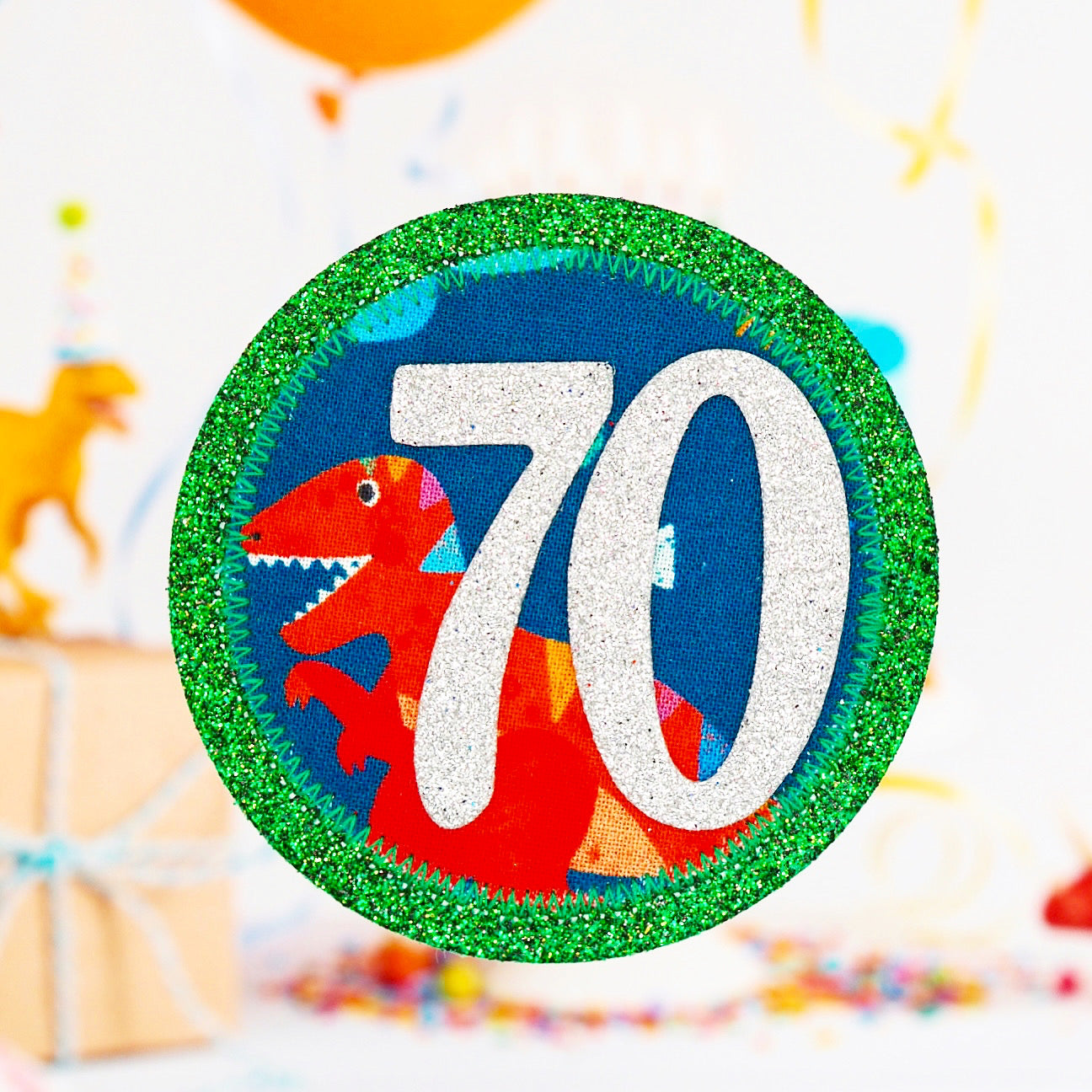 Dinosaur Birthday Badge