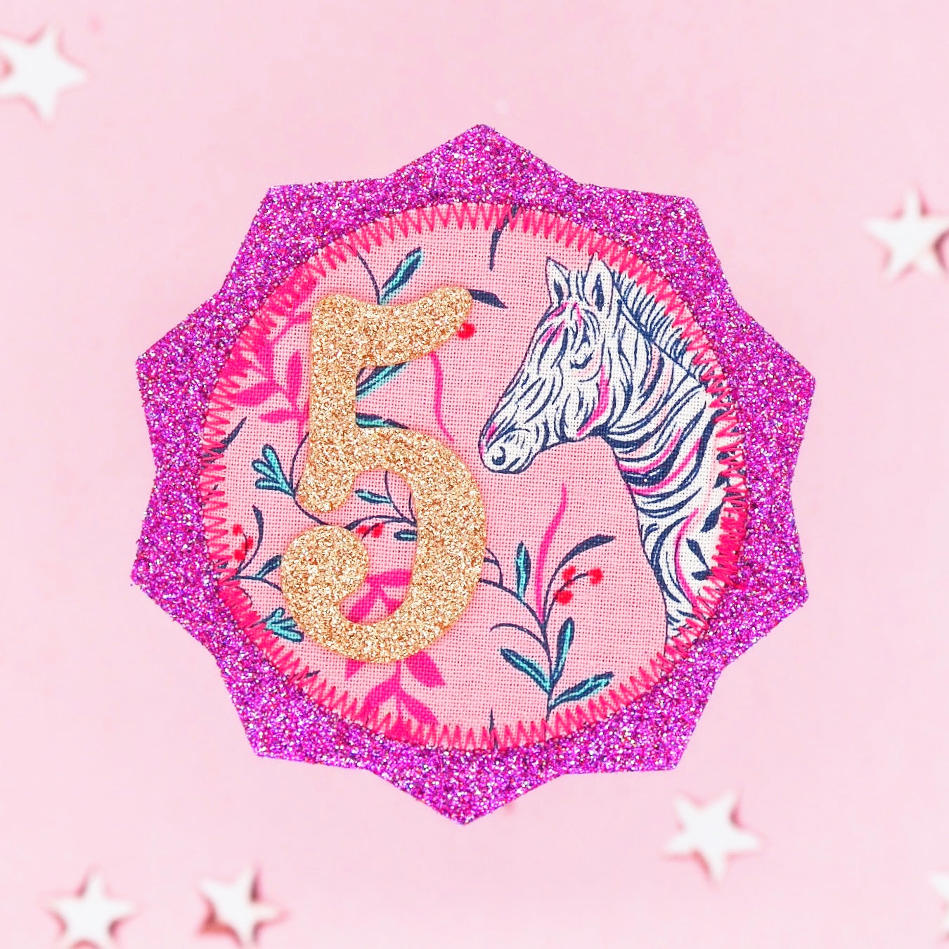 Zebra Birthday Badge